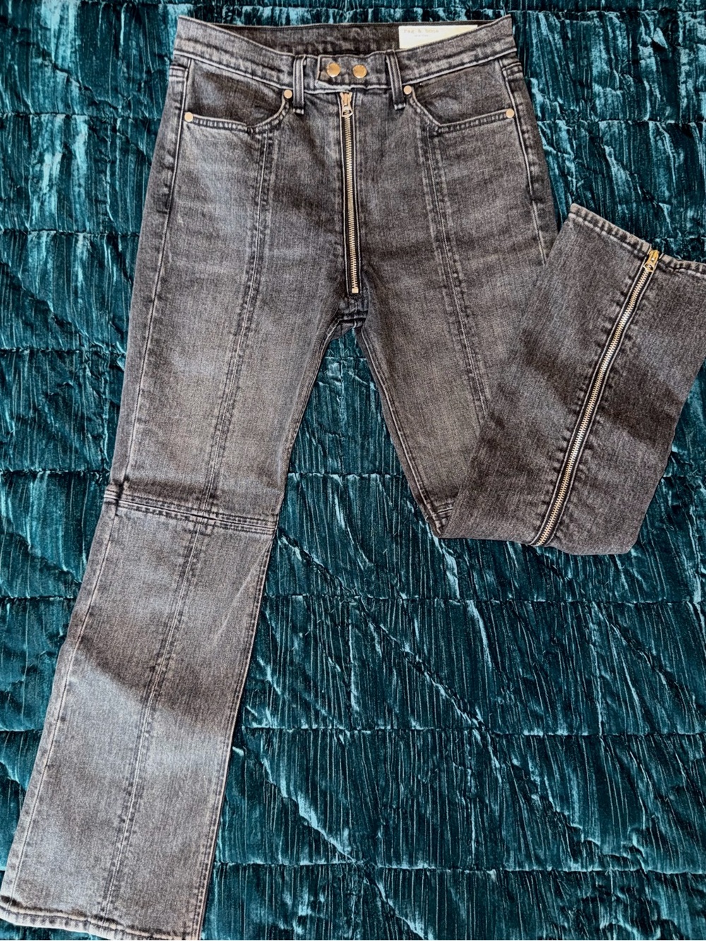 rag & bone Black Cropped Ankle Jeans